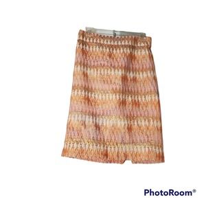J.Crew Collection Turkish Delight Pencil Skirt Size 4 Pink Peach Metallic